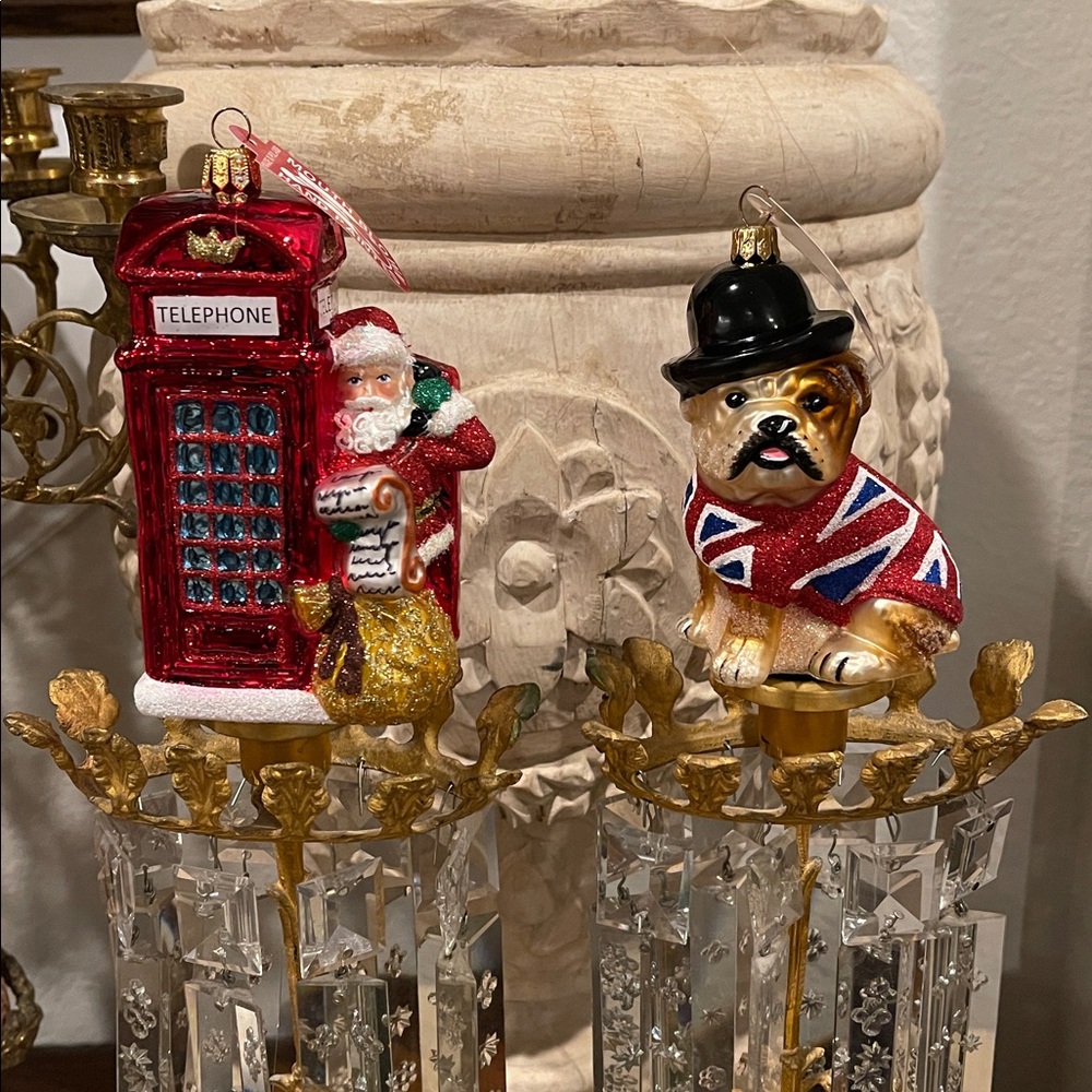 Neiman Marcus Red Gift Box London England Themed Ornaments Pristine Condition - Picture 4 of 9